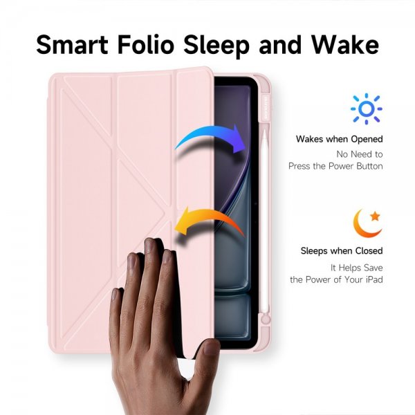 Dux Ducis iPad Air 11 (M2/M3/M4) Suojakuori Magi-sarja Vaaleanpunainen