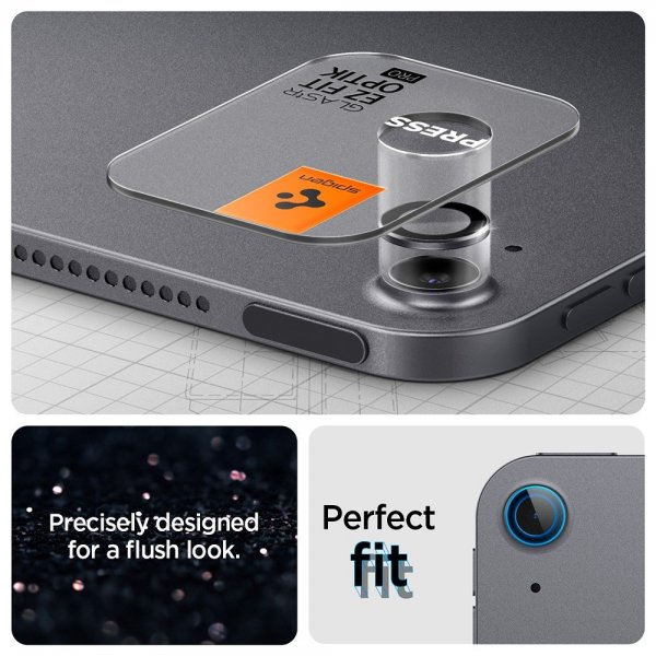 Spigen iPad Air 11 (M2/M3/M4)/iPad Air 13 (M2/M3/M4) Kamerans suojaus GLAS.tR EZ Fit Optik Pro Space Grey