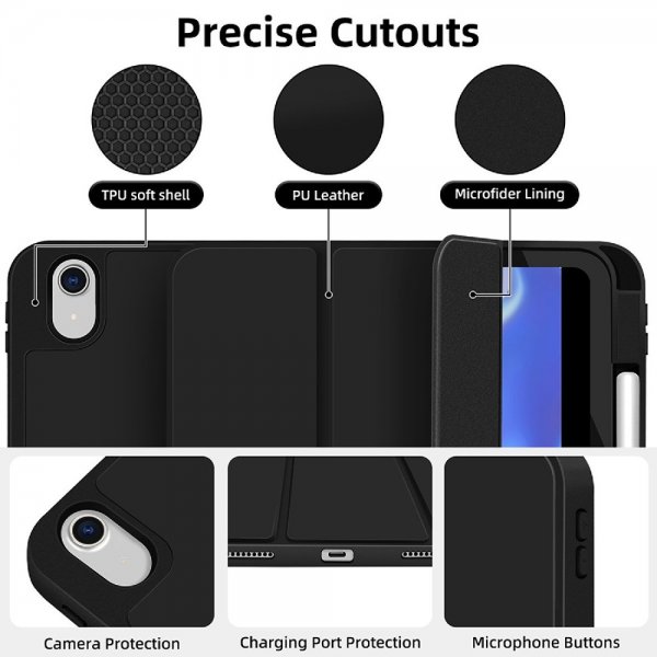 4smarts iPad Air 11 (M2/M3/M4)/iPad Pro 11 (2./3./4. sukupolvi) -kotelo Folio Case Basic, musta
