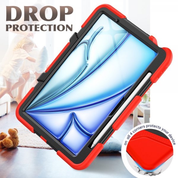 iPad Air 11 (M2/M3/M4) Suojakuori Heavy Duty Armor Punainen