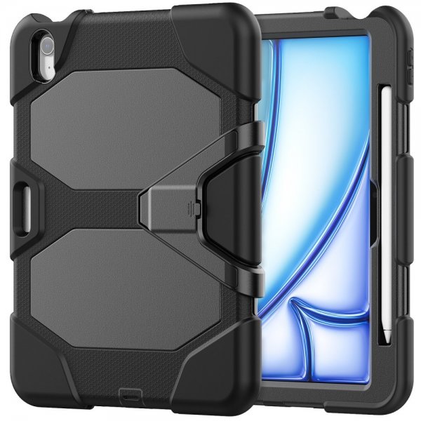 iPad Air 11 (M2/M3/M4) Suojakuori Heavy Duty Armor Musta