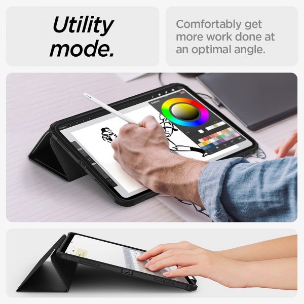 Spigen iPad Air 13 (M2/M3/M4) Suojakuori Ultra Hybrid Pro musta