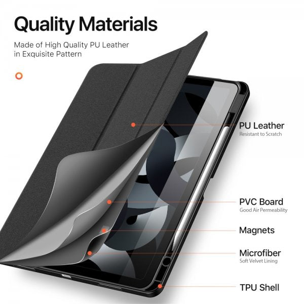 Dux Ducis iPad Air 13 (M2/M3/M4) Kotelo DOMO Series Musta