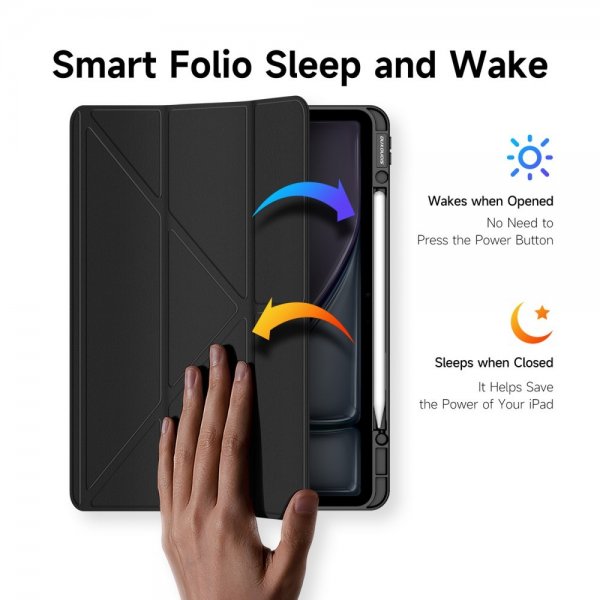 Dux Ducis iPad Air 13 (M2/M3/M4) Kotelo Magi Series Musta