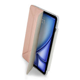 Pipetto iPad Air 13 (M2/M3/M4) -kotelo Origami No3 Pencil Case, metallinhohto pinkki