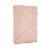 Pipetto iPad Air 13 (M2/M3/M4) -kotelo Origami No3 Pencil Case, metallinhohto pinkki