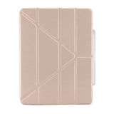 Pipetto iPad Air 13 (M2/M3/M4) -kotelo Origami No3 Pencil Case, metallinhohto pinkki