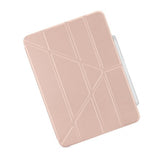 Pipetto iPad Air 13 (M2/M3/M4) -kotelo Origami No3 Pencil Case, metallinhohto pinkki