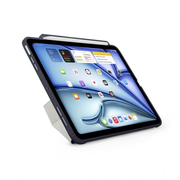 Pipetto iPad Air 13 (M2/M3/M4) -suojakotelo Origami No3 Pencil Case, tummansininen