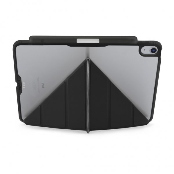 Pipetto iPad Air 13 (M2/M3/M4) Origami No3 Pencil Case -suojakotelo, musta