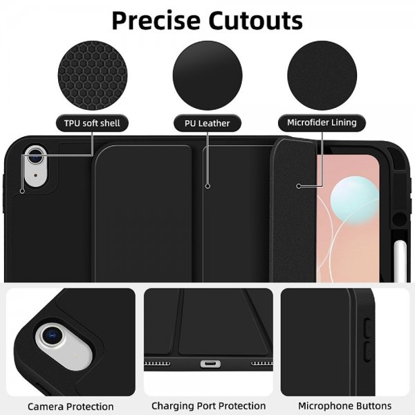 4smarts iPad Air 13 (M2/M3/M4) Fodral Folio Case Basic Musta