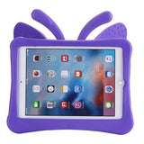 iPad 9.7 (gen 5/6)/iPad Air 1/2 Perhoskuori lapsille, violetti