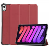 iPad mini (6. sukupolvi)/iPad mini (A17 Pro) Taitettava suojakotelo Älykäs viininpunainen
