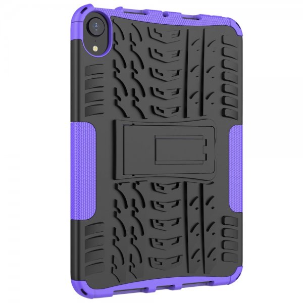 iPad mini (6. sukupolvi)/iPad mini (A17 Pro) Suojakuori Renkaan kulutuspinta Jalustatoiminnolla Violetti