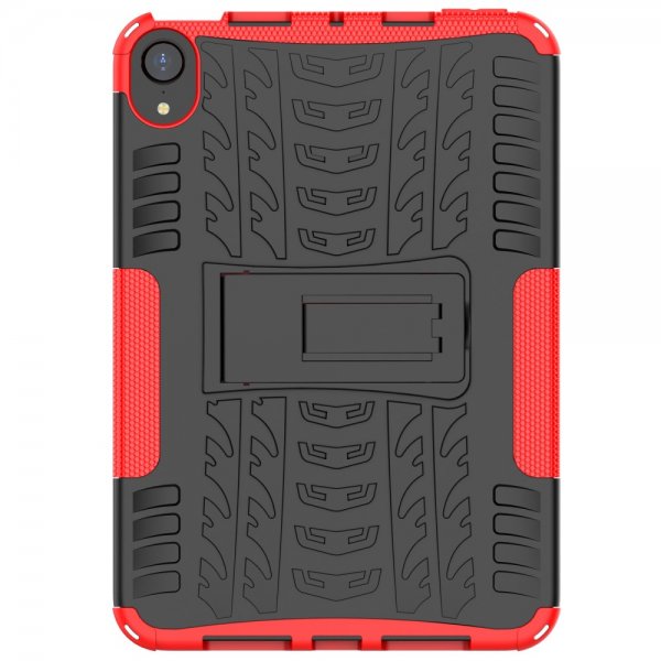 iPad mini (6. sukupolvi)/iPad mini (A17 Pro) Kuori Rengaskuvio Jalustatoiminto Punainen