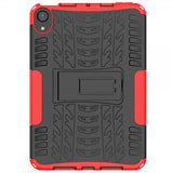 iPad mini (6. sukupolvi)/iPad mini (A17 Pro) Kuori Rengaskuvio Jalustatoiminto Punainen
