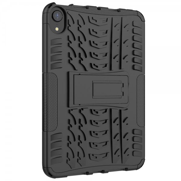 iPad mini (6. sukupolvi)/iPad mini (A17 Pro) Kuori Rengaskuvio Jalustatoiminto Musta