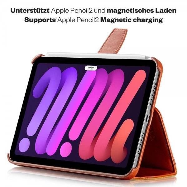 KAVAJ iPad mini (6. sukupolvi)/iPad mini (A17 Pro) London Ruskea -suojakotelo