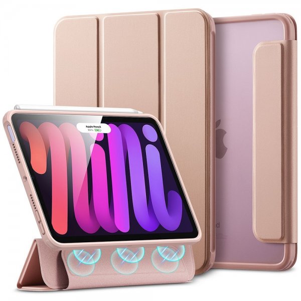 ESR iPad mini (6. sukupolvi)/iPad mini (A17 Pro) Rebound Hybrid -kotelo, ruusukulta