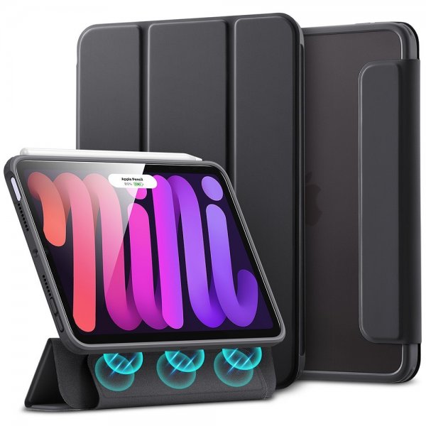 ESR iPad mini (6. sukupolvi)/iPad mini (A17 Pro) Rebound Hybrid -kotelo, musta
