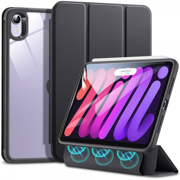 ESR iPad mini (6. sukupolvi)/iPad mini (A17 Pro) Rebound Hybrid -suojakuori läpinäkyvä musta