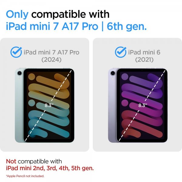 Spigen iPad mini (6. sukupolvi)/iPad mini (A17 Pro) Kuori Nano Pop Black Sesame