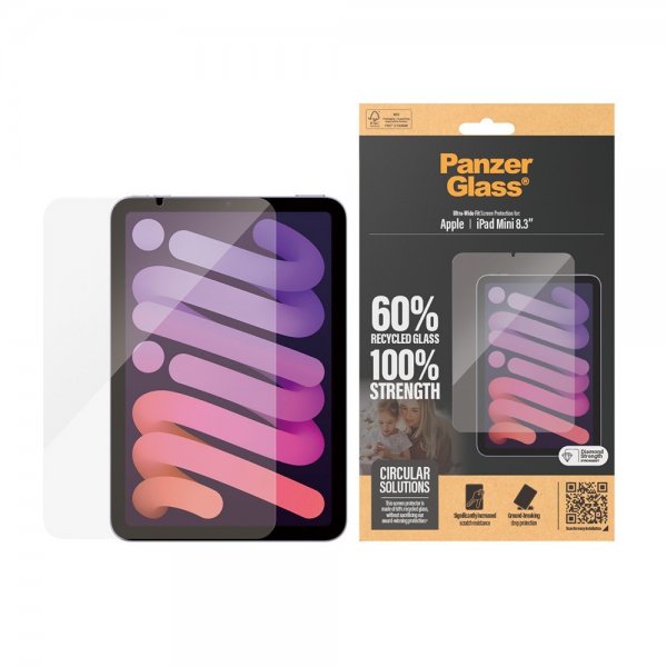 PanzerGlass iPad mini (6. sukupolvi)/iPad mini (A17 Pro) Näytönsuoja Ultra-Wide Fit