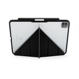 Pipetto iPad Pro 11 (2./3./4. sukupolvi) Origami No3 Pencil Case -suojakotelo, musta