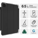 ZAGG iPad Pro 11 (M4/M5) Kotelo Crystal Palace Folio Musta Läpinäkyvä