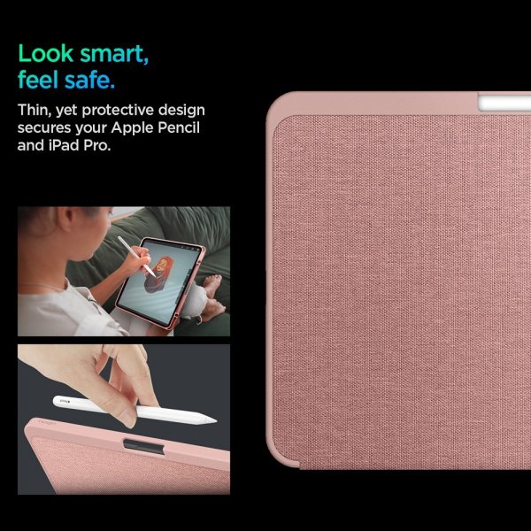 Spigen iPad Pro 11 (M4/M5) Urban Fit -suojakotelo, ruusukulta