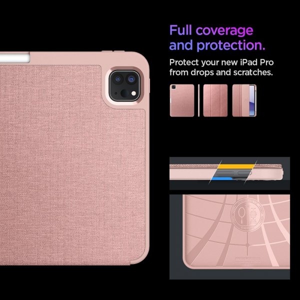 Spigen iPad Pro 11 (M4/M5) Urban Fit -suojakotelo, ruusukulta