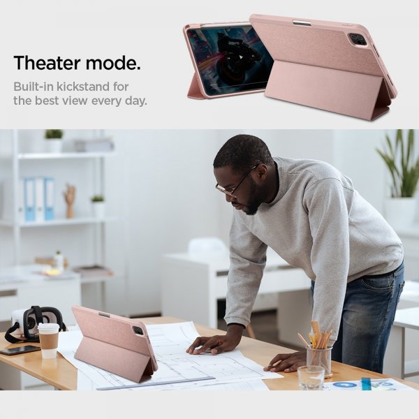 Spigen iPad Pro 11 (M4/M5) Urban Fit -suojakotelo, ruusukulta