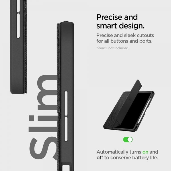 Spigen iPad Pro 11 (M4/M5) Urban Fit -suojakotelo, musta