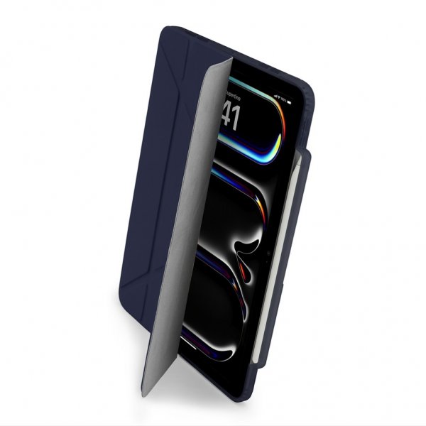 Pipetto iPad Pro 11 (M4/M5) Suojakotelo Origami No3 Pencil Case Tumman sininen