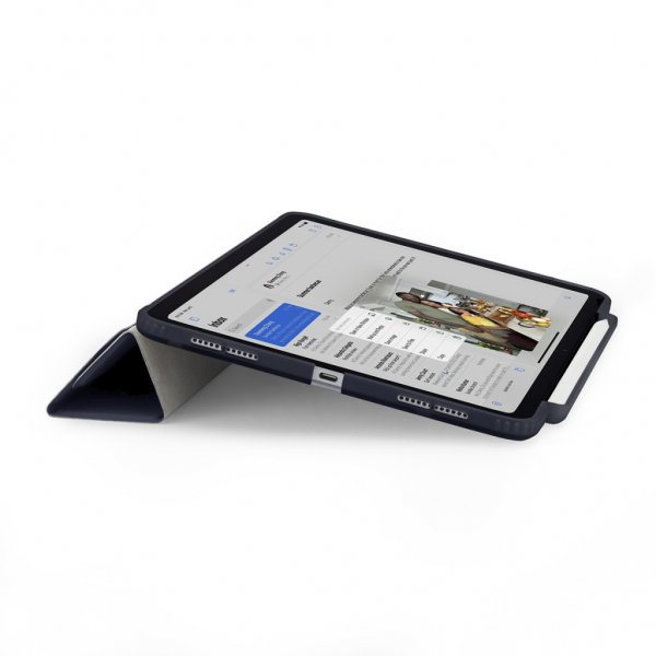 Pipetto iPad Pro 11 (M4/M5) Suojakotelo Origami No3 Pencil Case Tumman sininen
