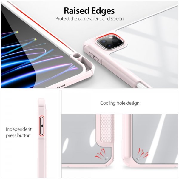 Dux Ducis iPad Pro 11 (M4/M5) Suojakotelo TOBY-sarja Vaaleanpunainen