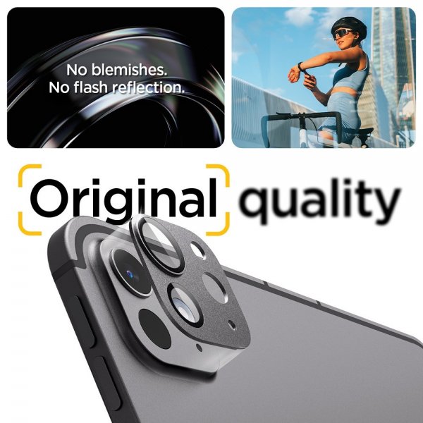 Spigen iPad Pro 11 (M4/M5)/iPad Pro 13 (M4/M5) Kameran suojalasi.tR EZ Fit Optik Metal Space Black