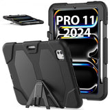 iPad Pro 11 (M4/M5) Heavy Duty Armor -kuori, musta
