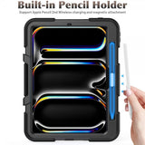 iPad Pro 11 (M4/M5) Heavy Duty Armor -kuori, musta