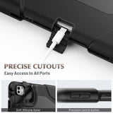 iPad Pro 11 (M4/M5) Heavy Duty Armor -kuori, musta