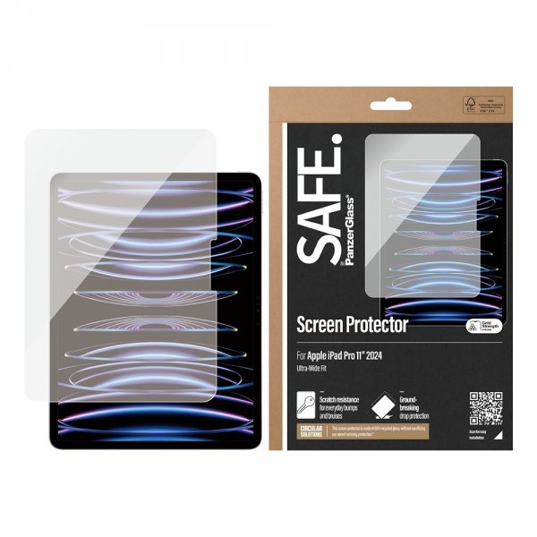 SAFE by PanzerGlass iPad Pro 11 (M4/M5) Näytönsuoja Ultra-Wide Fit