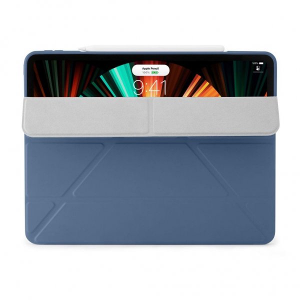 Pipetto iPad Pro 12.9 (gen 4/5/6) Origami No1 -suojakotelo, sininen
