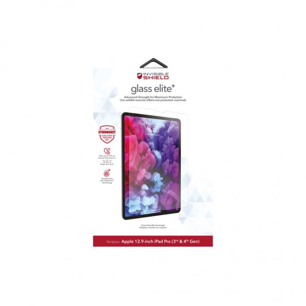 ZAGG InvisibleShield iPad Pro 12.9 (sukupolvi 3/4/5/6) Näytönsuoja Glass Elite+