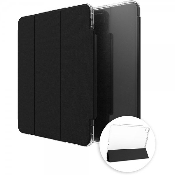 ZAGG iPad Pro 13 (M4/M5) Folio Crystal Palace -suojakotelo, musta/läpinäkyvä
