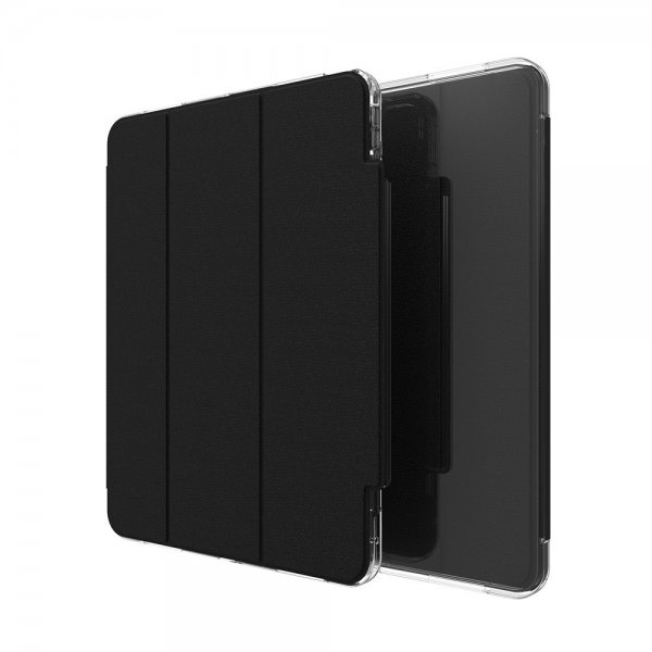 ZAGG iPad Pro 13 (M4/M5) Folio Crystal Palace -suojakotelo, musta/läpinäkyvä