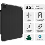 ZAGG iPad Pro 13 (M4/M5) Folio Crystal Palace -suojakotelo, musta/läpinäkyvä
