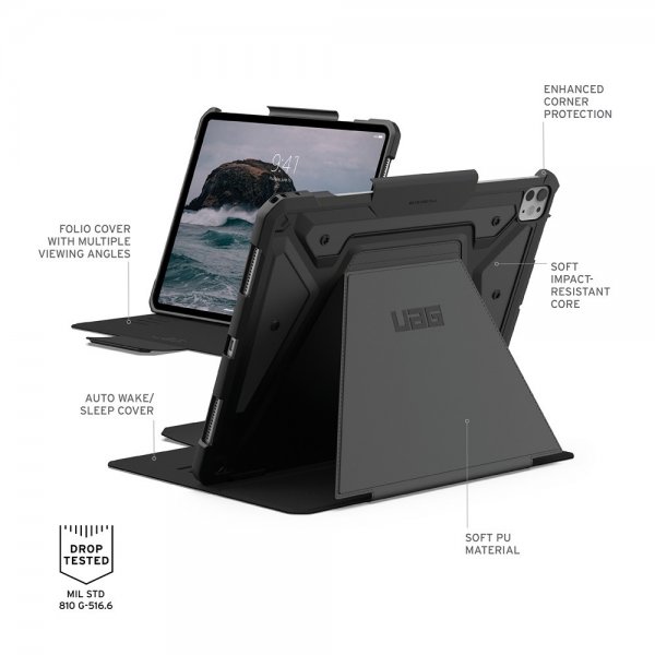 Urban Armor Gear (UAG) iPad Pro 13 (M4/M5) Suojakotelo Metropolis SE Musta