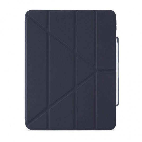 Pipetto iPad Pro 13 (M4/M5) -suojakotelo Origami No3 Pencil Case, tummansininen