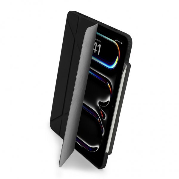 Pipetto iPad Pro 13 (M4/M5) Suojakotelo Origami No3 Pencil Case Musta