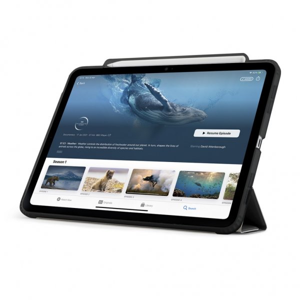 Pipetto iPad Pro 13 (M4/M5) Suojakotelo Origami No3 Pencil Case Musta